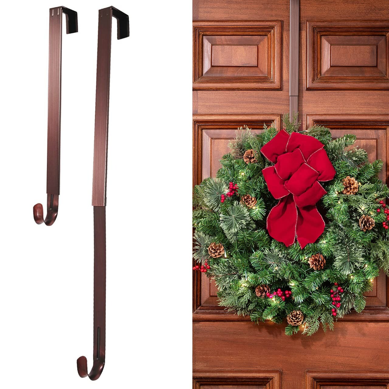 Haute Decor Adjustable Length Wreath Hanger - 20 Lb. Capacity